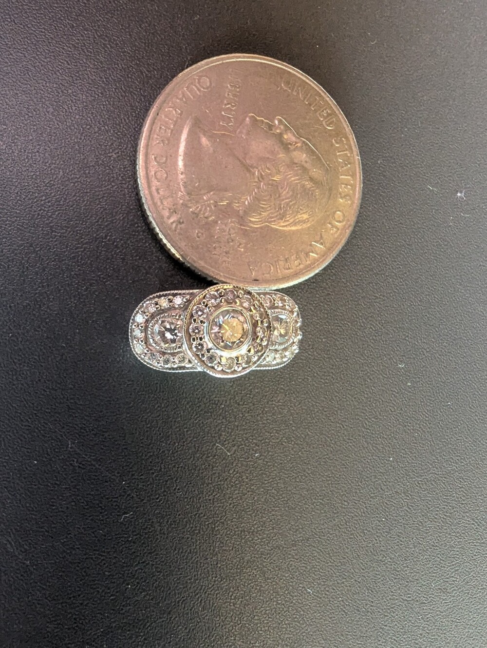 14k White Gold Diamond Pendant - Picture 6 of 8
